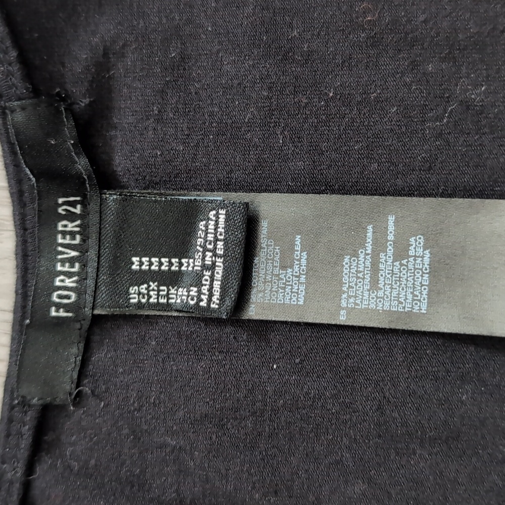 Forever 21 Black Bodysuit / Size Medium - Picture 4 of 5